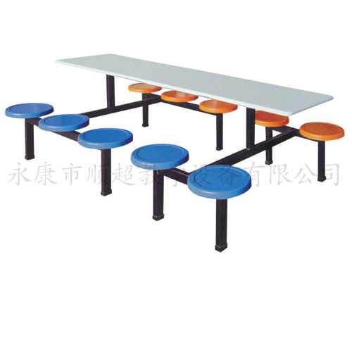 十位玻璃钢圆凳餐桌 SC-80370