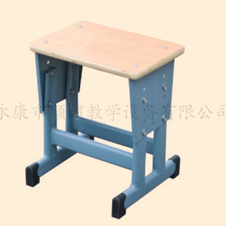 Small square stool SC - 8030 double column of steel and wood